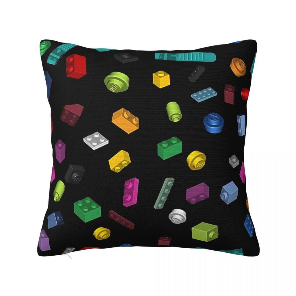 Building Blocks Loads Of Bricks Blue Square Pillow Cases Cushion Covers Awesome Polyester Decor Pillowcover for Car 18x18