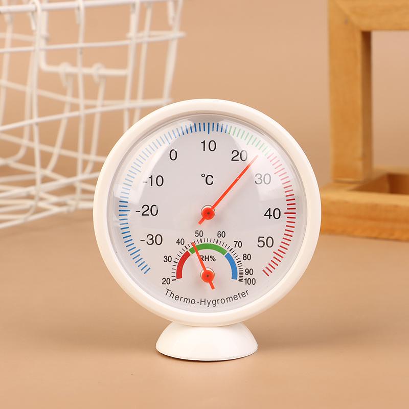 Mini Round Pointer Thermometer Hygrometer Bell Shaped Analog Hygrometer Humidity Watch -30-50 Celsius Degree For Garden