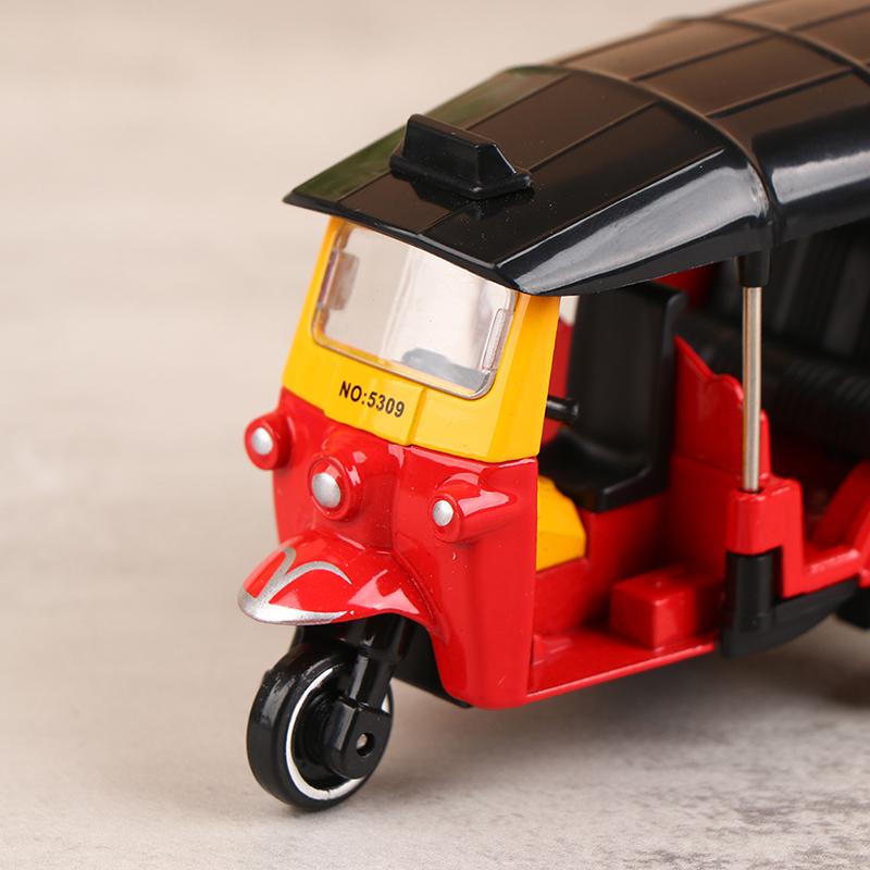 Legierung Dreirad Retro Simulation Modell Dreirädrigen Motorrad Spielzeug Druckguss Auto