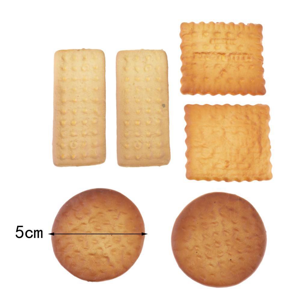 Artificial Dessert Decoration PU Biscuit Cookie Display Pretend Play Toy for Kids Wedding Exhibition