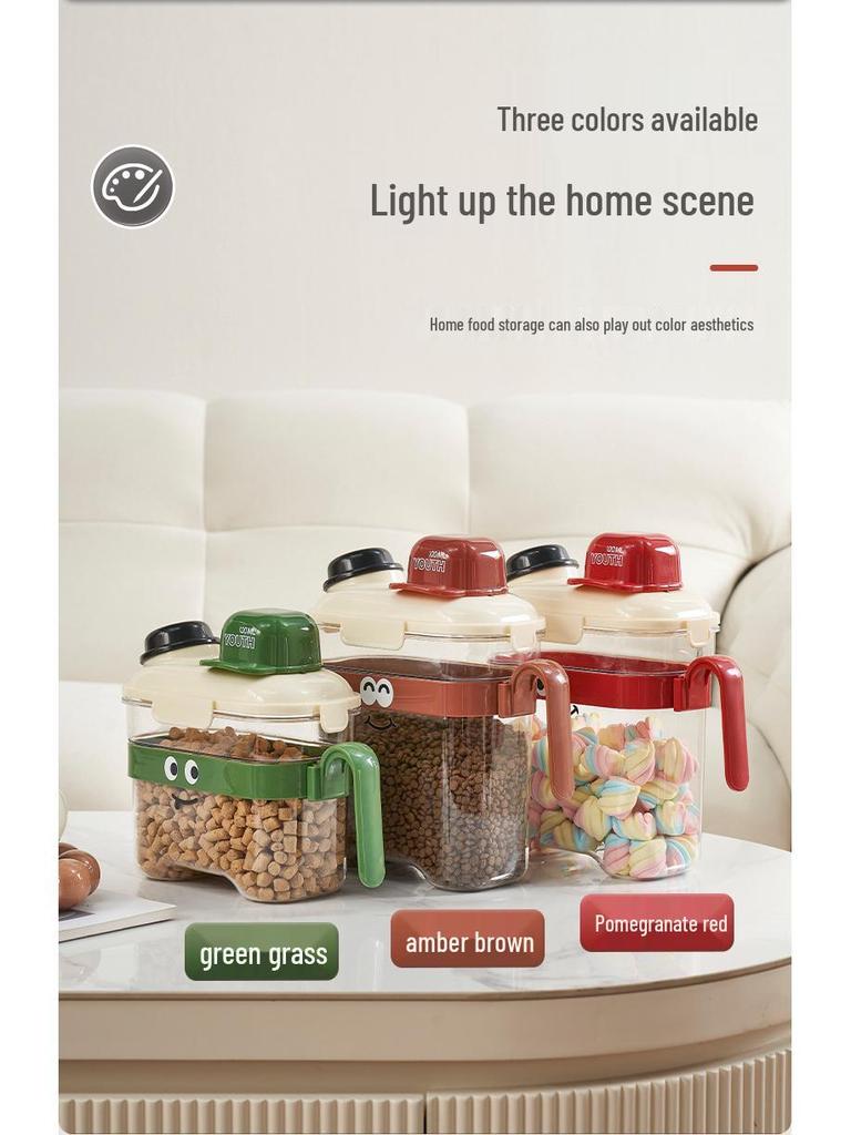 Pet Food Airtight Storage Container - Moisture-Proof Bucket for Cat and Dog Food