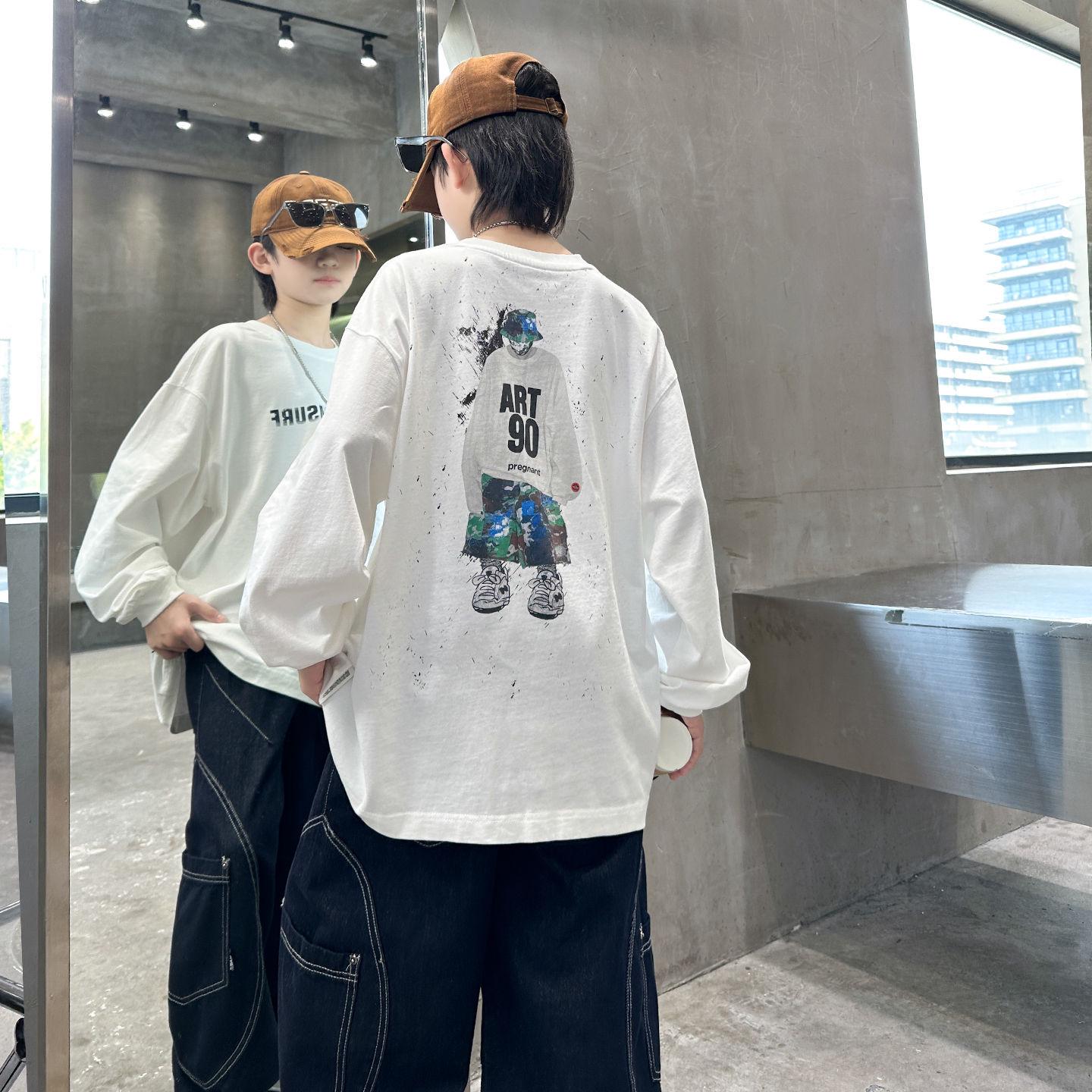 

Boys Spring/Autumn 2025 Sweatshirt - Casual Long Sleeve for Kids 120 cm белый