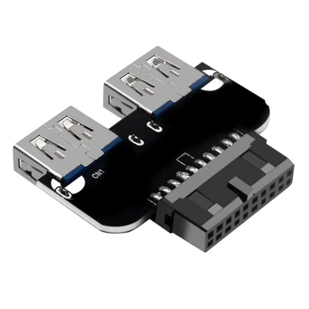 USB3.0 19/20Pin Female To Dual USB 3.0 A Female Adapter Motherboard Internal USB Splitter for Desktop PC DIY Case Expansion