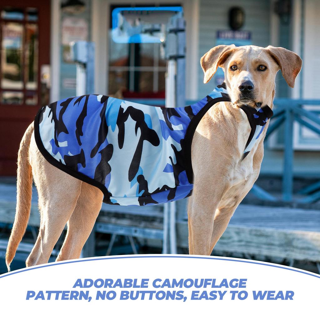 3Pcs Pet Camouflage Shirt Dog Apparel Puppy Vest Breathable Soft Fabric Fashionable Look Perfect for Summer Traveling Outdoors