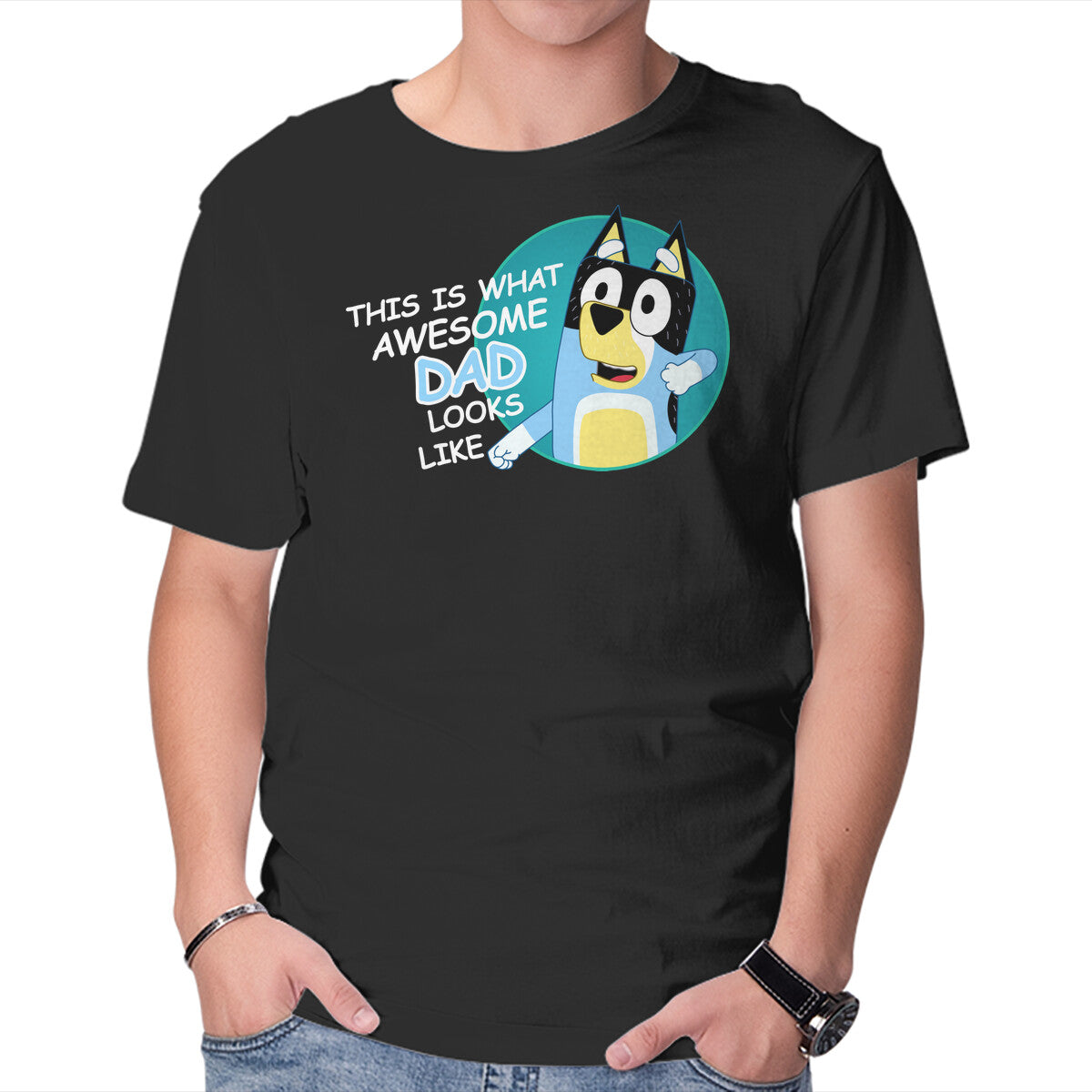 Unisex Crew Neck T-Shirt Awesome Dad Graphic Short Sleeve Casual Tee XXXL