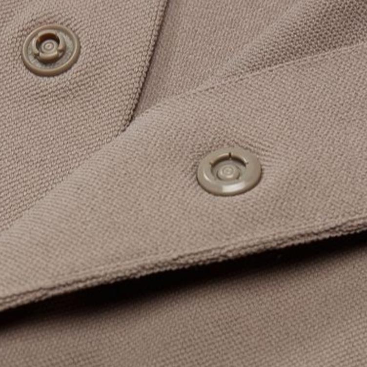 Reebok Casual Comfortable Knitted Short Sleeve Polo Shirt Men Polo Shirts Driftwood-Gray 24SRM401MGG9