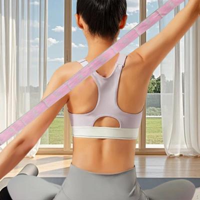 8segmentový jógový strečový popruh elastický zlepšuje flexibilitu těla, domácí posilovna odporová guma