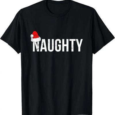 Naughty or Nice Christmas Matching Family Pajamas Men Women T-Shirt