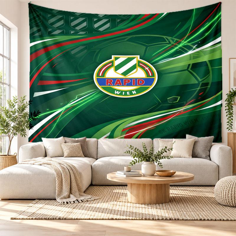 Rapid Wien FC Wall Tapestry, Soft Fabric Wall Hanging, Decorative Backdrop For Bedroom Home Wall Art