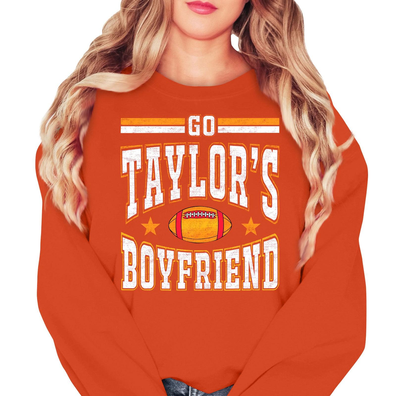 

Женская повседневная футболка с длинными рукавами и круглым вырезом с принтом и верхом с буквами L оранжевый