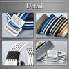[Buzz Selection] Belt, Pin Belt, Casual, Striped, Stylish, Pop, Men's LBT698 (Black Stripe)