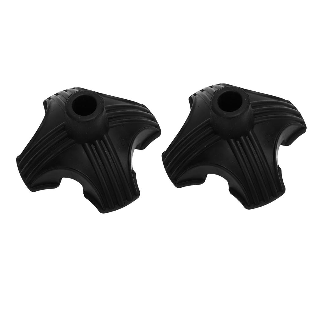 2 Pack Self Standing Quad Base Replacement 4 Point Walking Support Rubber End 19mm Inner Diameter