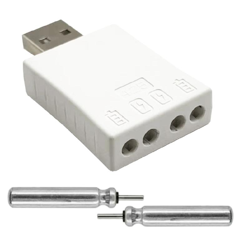 

Двухканальные USB-зарядные устройства и 2 батарейки LIR425 для электронного поплавка, Портативный набор для питания 1