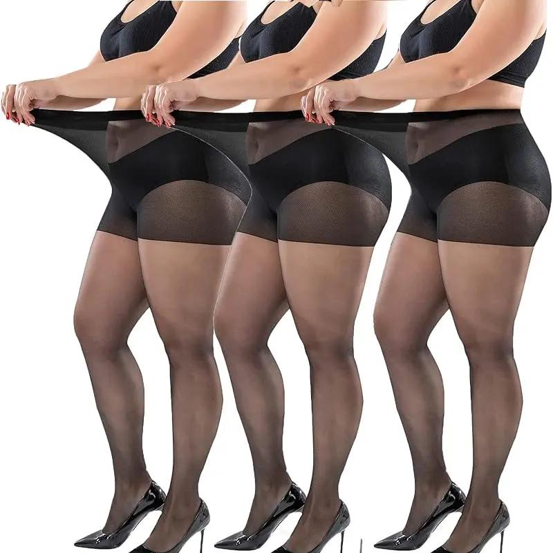 1/3pairs Women's Slim Fit Anti Hook Silk Pantyhose High Elasticity Breathable Ultra-thin Bottom Socks Leggings
