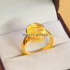 Bague Plaqué Or Argent Sterling 925 avec Citrine Coupe Ovale Pour Homme #A931 JL375669160472
