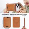 Ultra-thin Magnetic Card Holder Combo Leather Case for iPhone 16 Pro Max 17 Air 16e 15 14 Plus 13 12 Wireless Charging Cover