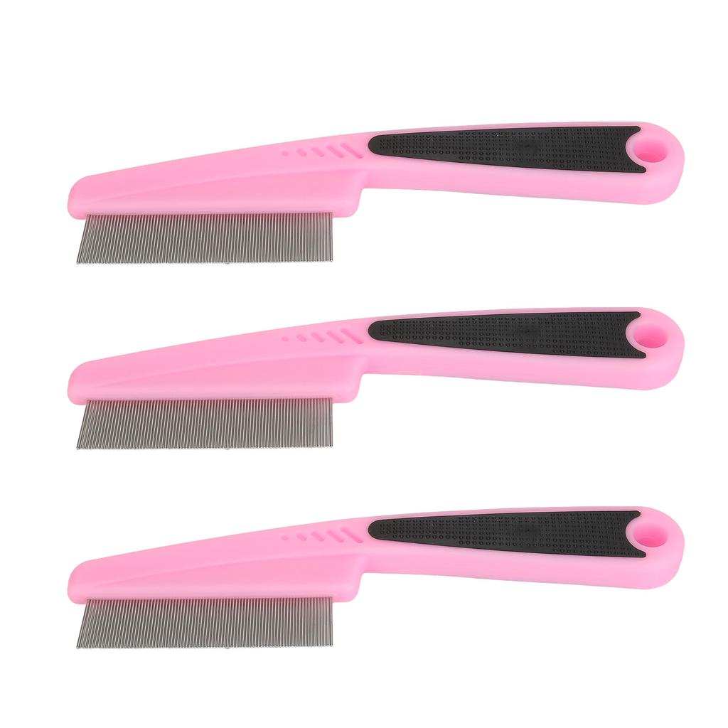Professional Flea Face Comb Stainless Steel Remove Ergonomic Pet Grooming Flea Comb