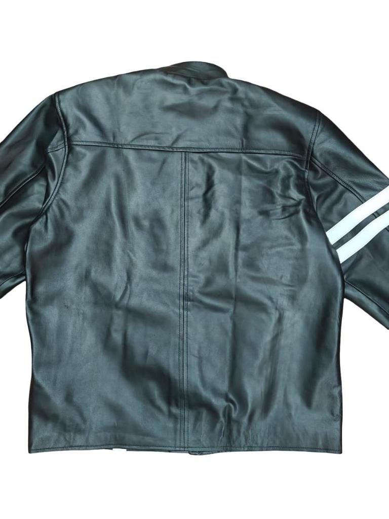 Leather Stylish Motorcycle Casual Men's Jacket Black Handmade  Genuine Lambskin