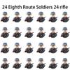 24 ks/šarže Postavičky vojáků WW2 Stavebnice vojáků WW2 Stavebnice postaviček vojáků Dětské sváteční dárkové hračky