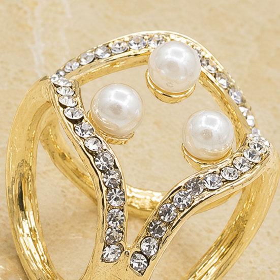 Scarf Button for Women, Double-Ring Faux Pearl Rhinestone Scarf Fastener for Silk Scarves Shawls Belt, Scarf Buckle Multi-Use Accessory