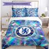 Set Lenzuola 3 Pezzi Stampato Chelsea FC Morbido Delicato sulla Pelle Lavabile Copripiumino e Federe Set Tutte le Stagioni Camera da Letto