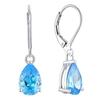 Copper Inlaid Zircon Teardrop Earrings, 925 Sterling Silver, European American Fashion, Women's Gift