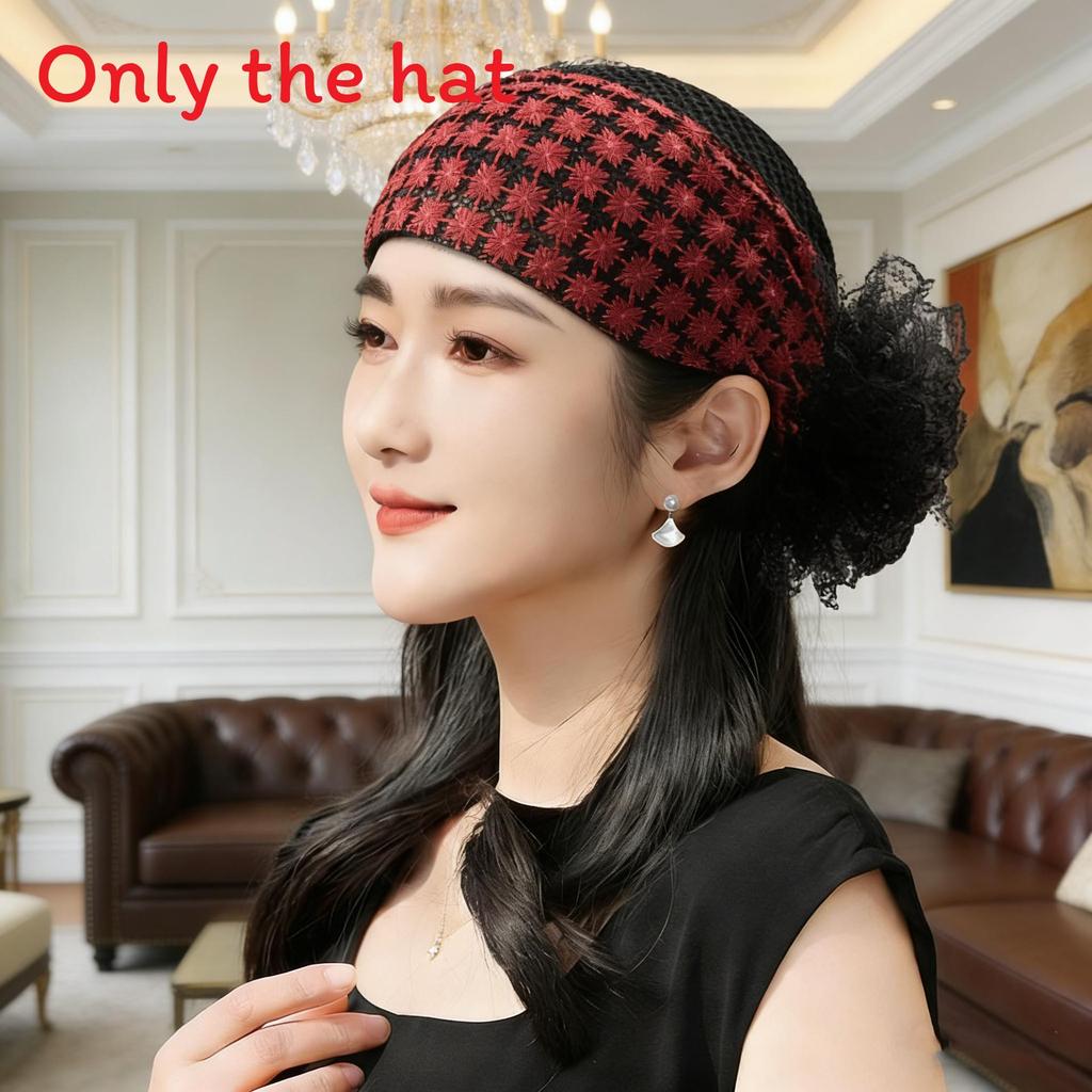 Ethnic Style Collapsible Ladies Head Wrap With Breathable Lace For Summer And Winter Fashion