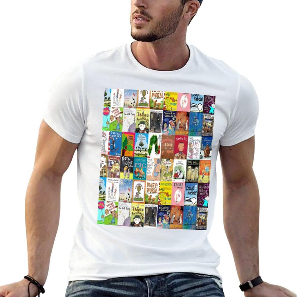 Children Picture Book Covers Tshirt Functional Casual Short Sleeve Tee