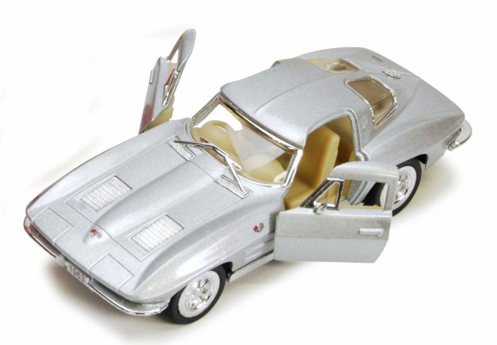 KiNSMART 1963 Chevrolet Corvette Stingray of 5358D Scale Diecast Toy Car (Set 4) - 1/36