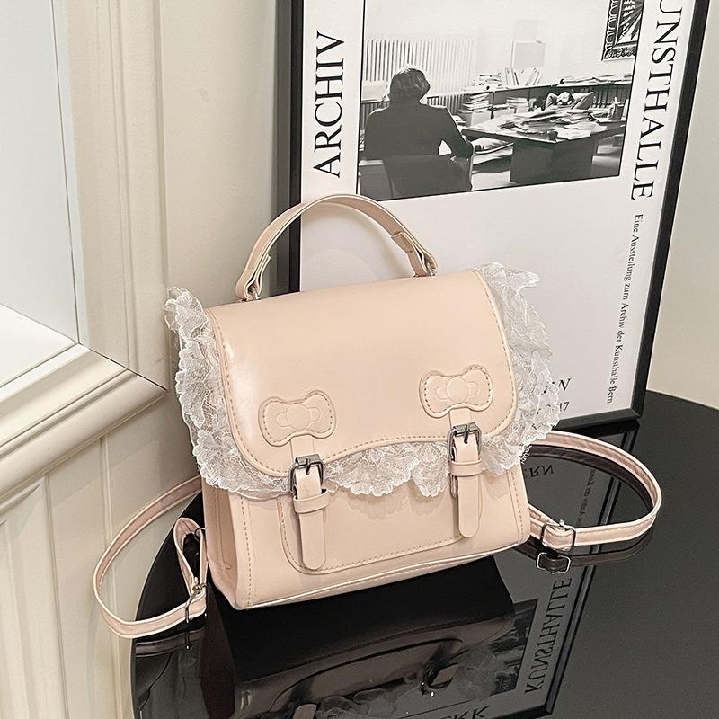 Sweet Lace Bow Handbag Fashion Design Popular Casual Shoulder Messenger Small Square Bag