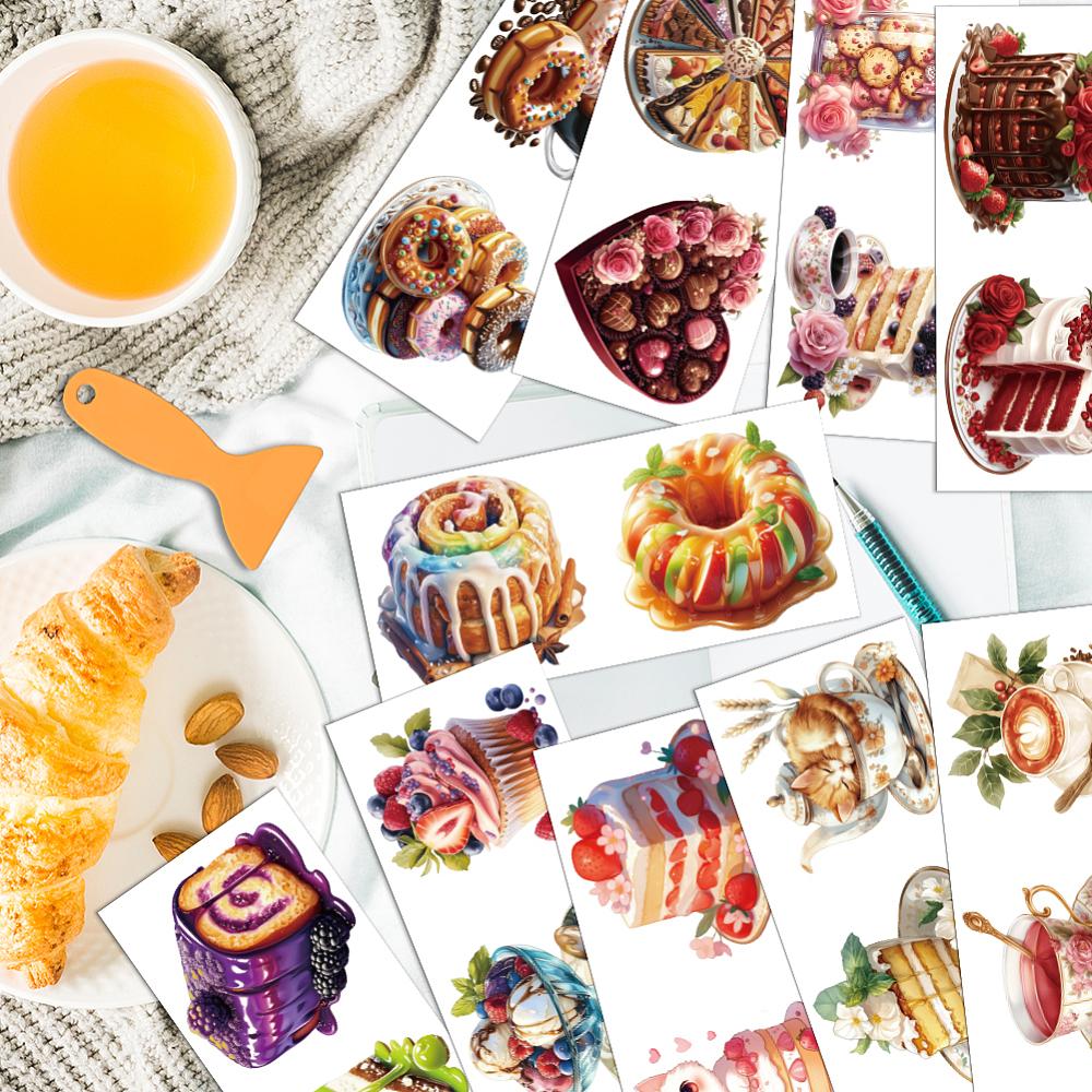 PVC DIY Heat Transfer Paper for UV Sublimation Cup Food 110x240mm 10 style 1pc/style 10pcs/set