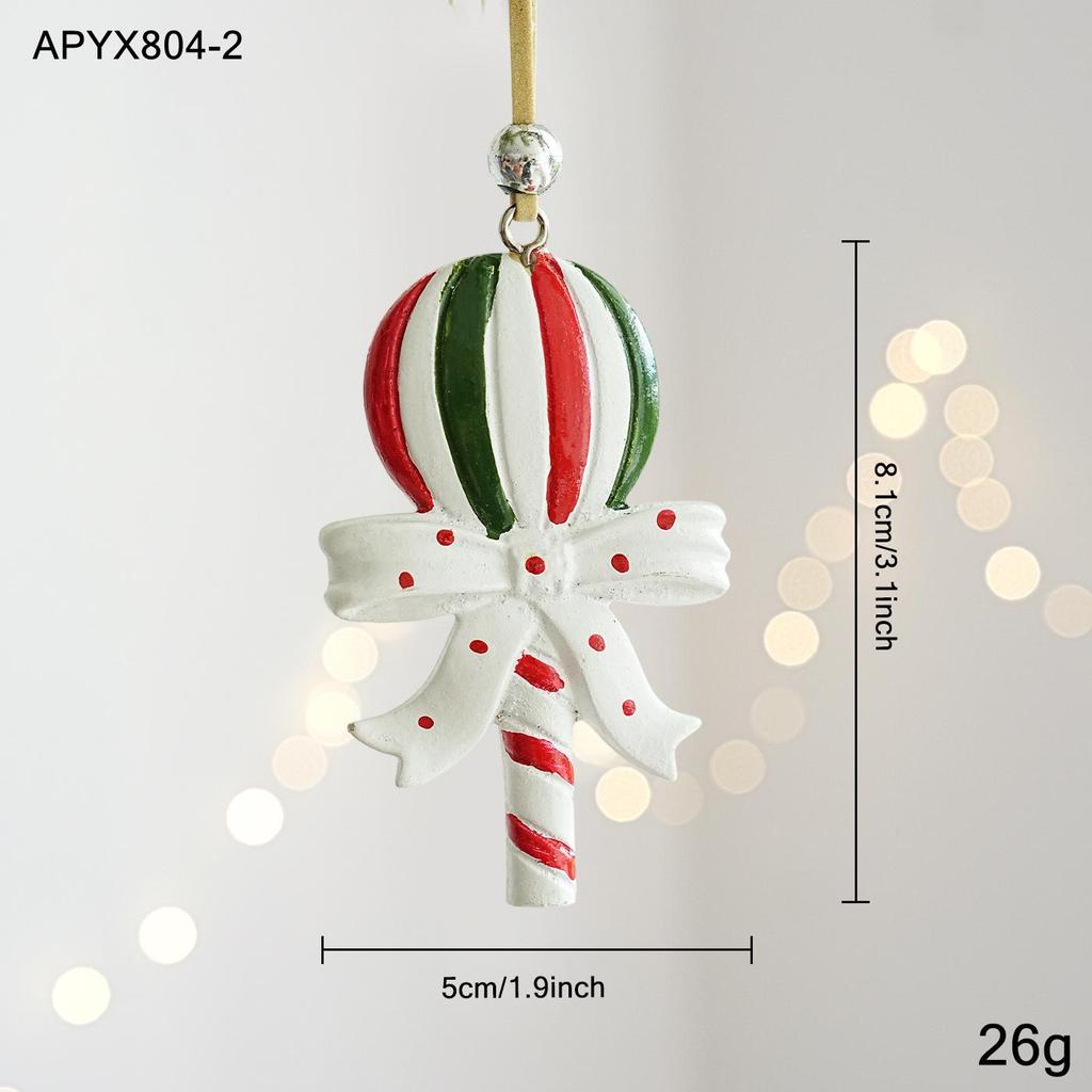 Colorful Retro 3D Resin Bell Pendant for Christmas Tree Decoration