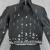 Chic French Socialite Rhinestone Bandage Top & Hip-Hugging Midi Mini Skirt Set