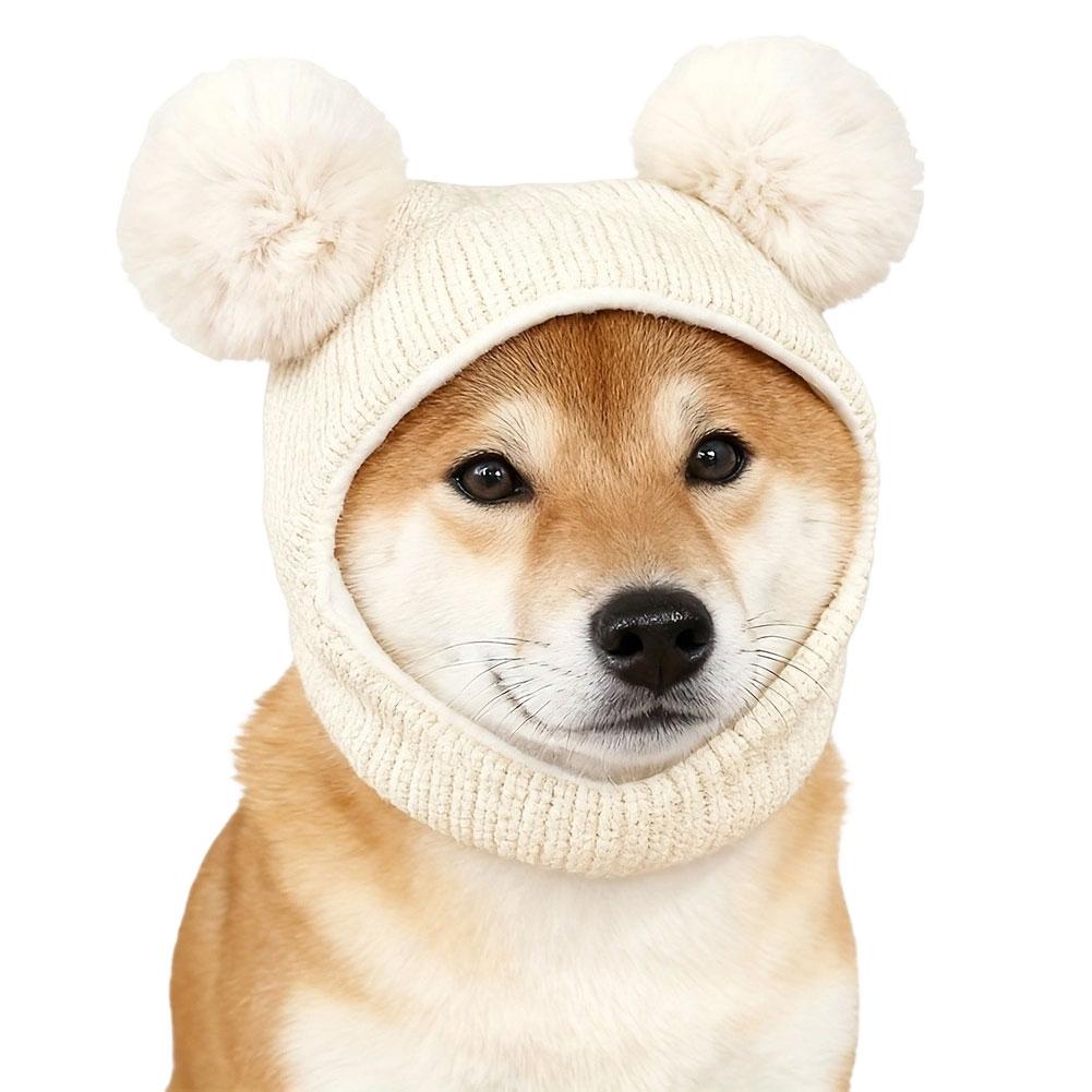 Universal Multipurpose Knitted Warm Pet Hat 1Pc Medium Large Dogs Windproof Warm Hat Autumn Winter Pet Hoodie Headgear