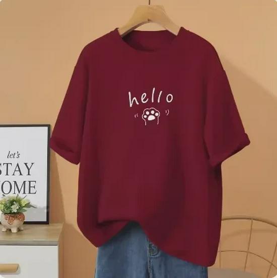 2024 Europejski Oversizowy Damski T-Shirt z Krótkim Rękawem o Średniej Długości: Wszechstronny trend wiosenno-letni z okrągłym dekoltem