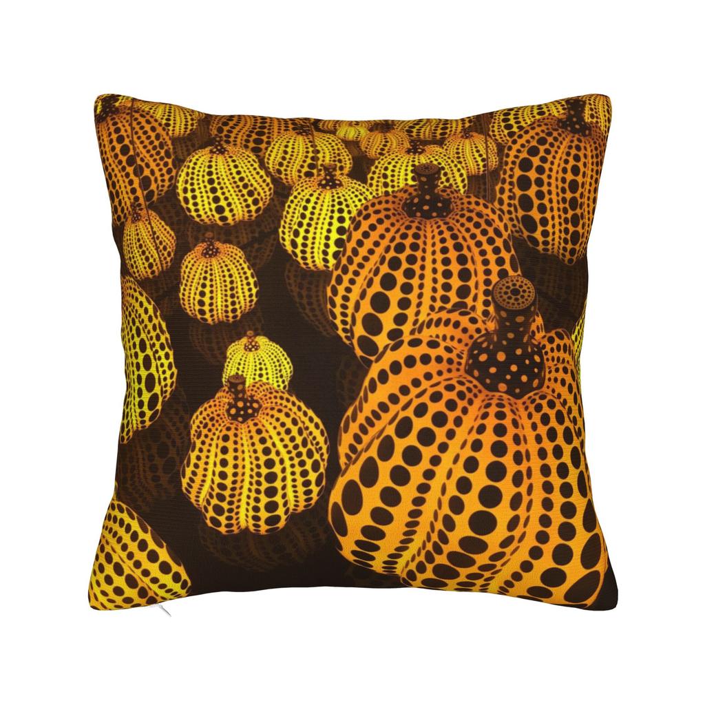 Yayoi Kusama Art Square Pillow Case Polka Aesthetic Cushion Cover Vintage Zippered Decorative Throw Pillow Case Cover for Seat