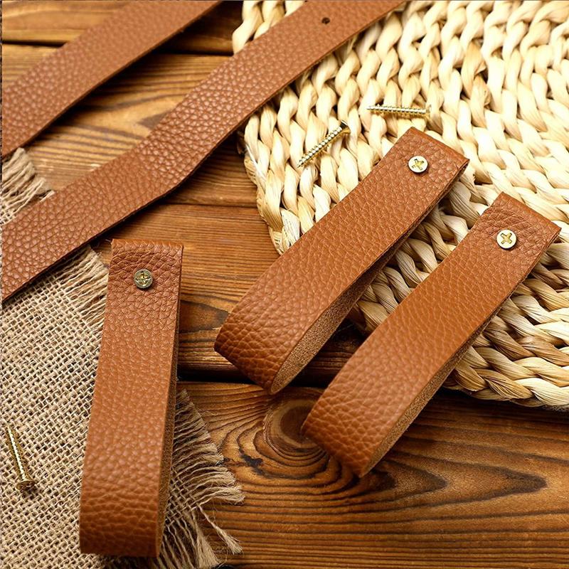 2025+ 16 Pcs Artificial Leather Wall Hooks Wall Hanging Strap Wall Mounted Loop for Hanging Leather Strap Hangers
