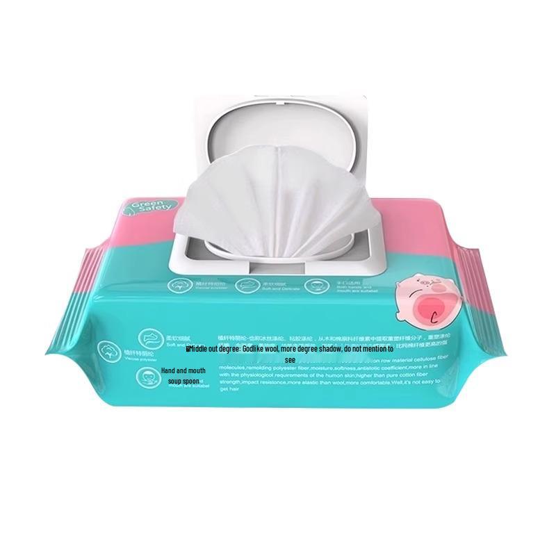 Babysichere Hand- und Mundtücher, 80 Stück, Großpackung mit Deckel, Hygienische Reinigung für Babys