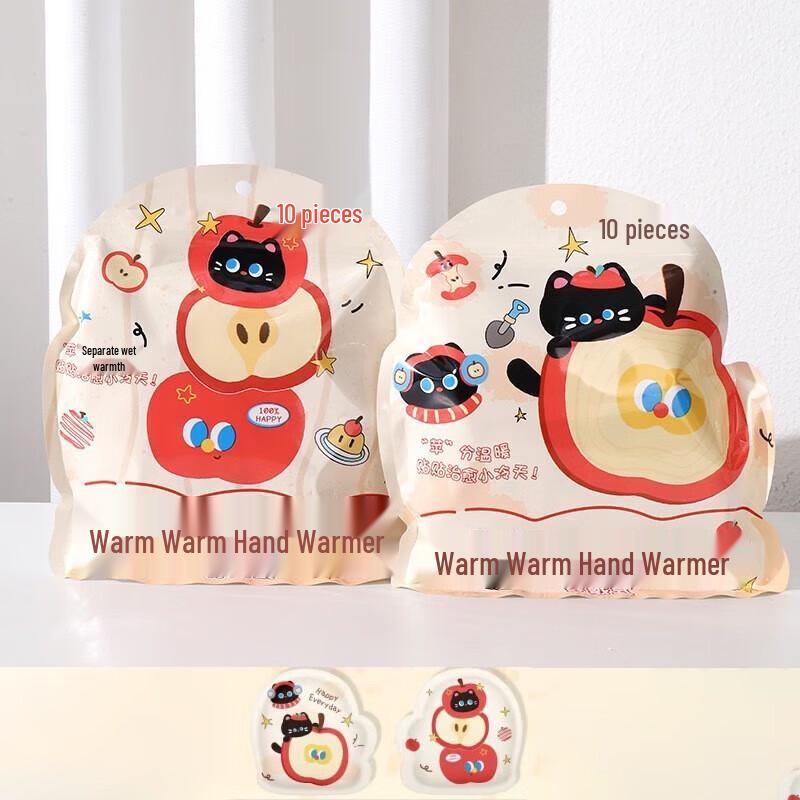 

Disposable Wearable Hand Warmer - Apple Cat Design