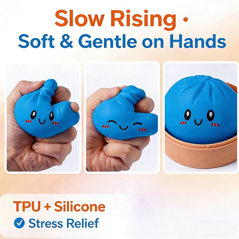 Glitzer-Knödel Squishy Stressball Spielzeug Knödel Anti-Stress Fidget Spielzeug Simulation Essen Squishies Weicher Knete-Ball zum Quetschen Geschenk