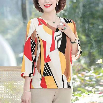 Verão nova moda feminina elegante luxo solto camisa chiffon