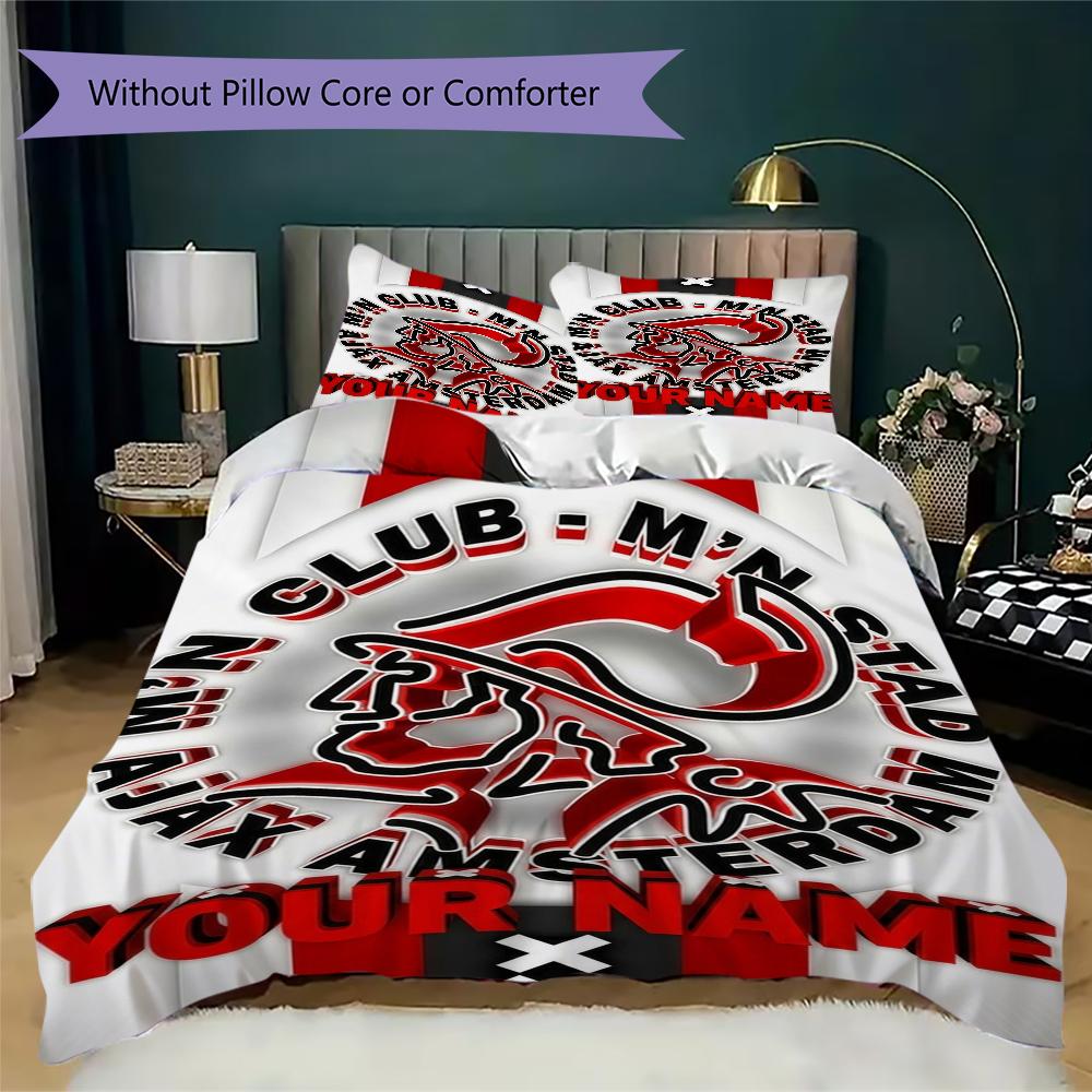 Biancheria da letto AJAX con nome personalizzato, set copripiumino federe, regalo di compleanno per la casa(1 * copripiumino + 2 * federa, senza nucleo)_xia