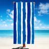 Tropical Blue Striped Beach Towel, Lightweight and Soft Swimming Pool Towel, Essential Beach Item