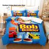 3D-gedrucktes Bob der Baumeister Bettwäscheset Bettbezug Kissenbezug Für Kinder Schlafzimmer Dekor Einzelbett Doppelbett Queen Size King Size Bettwäsche