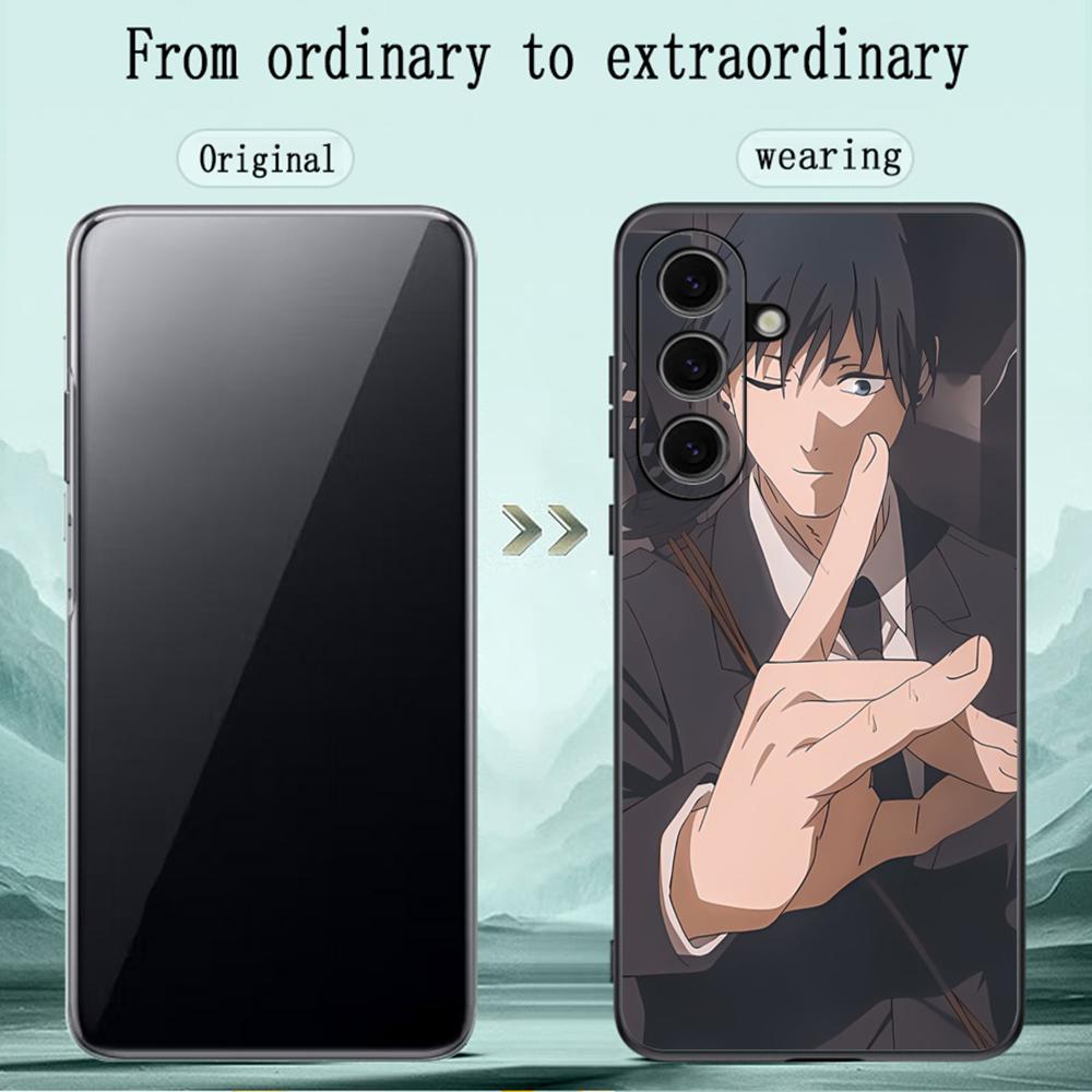 Handsome Hayakawa aki cool anime man Phone Case For Samsung Galaxy S25 S24 S23 S22 S21 S20 Plus Ultra Note20 Soft Black