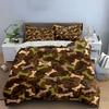 Camouflage Bone Pattern Design Bedding Duvet Cover Set  (1*Duvet Cover 2*Pillowcases, without duvet insert)