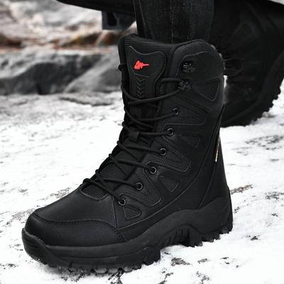 Tall Cotton Boots Winter Boots High Top Thickened Velvet Cotton Shoes Outdoor Mountaineering Snow Boots