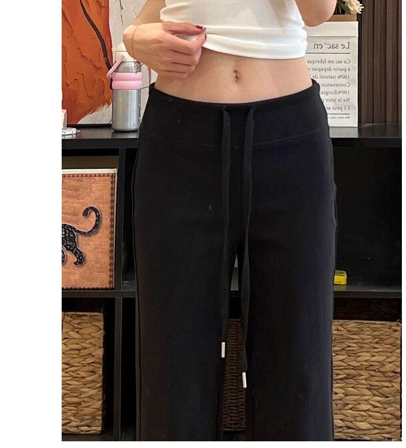 Women's Gray High Waist Petite Wide Leg Sweatpants - Slimming, Loose, Casual for Spring, Summer, and Autumn 2026