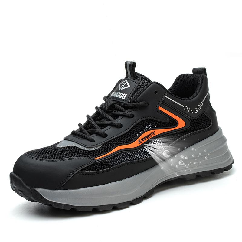 men fashion breathable steel toe caps working safety shoes outdoors security boots worker safe sneakers summer footwear protect