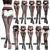 Large Size Suspender Stockings Sexy Hollow Jacquard Pants European and American Fishing Nets Flirting Suspender Socks
